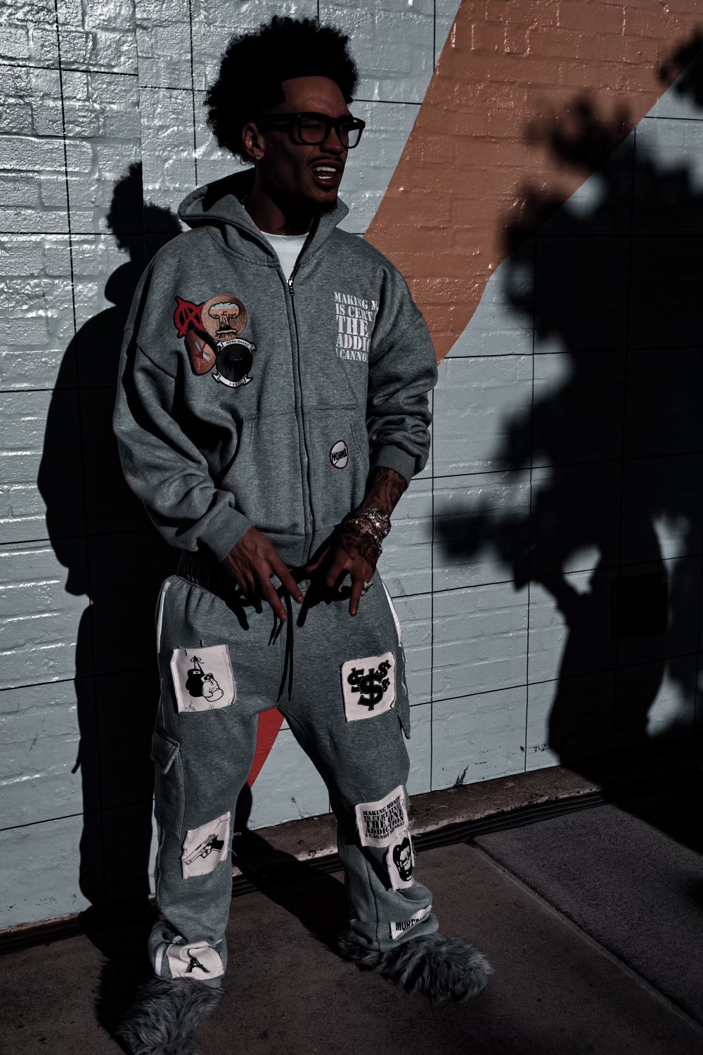 MoreRackz Gray Zip Up