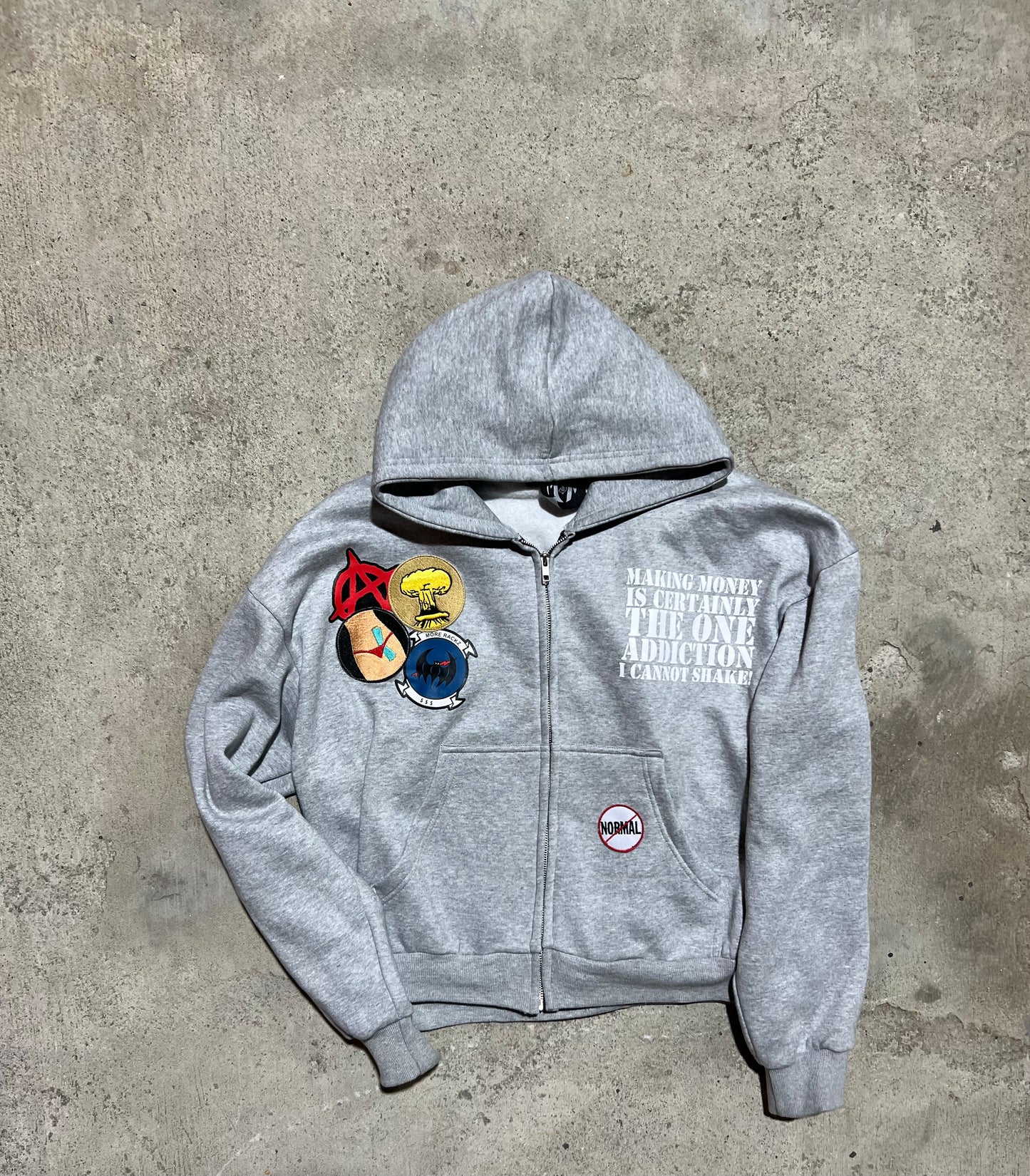 MoreRackz Gray Zip Up