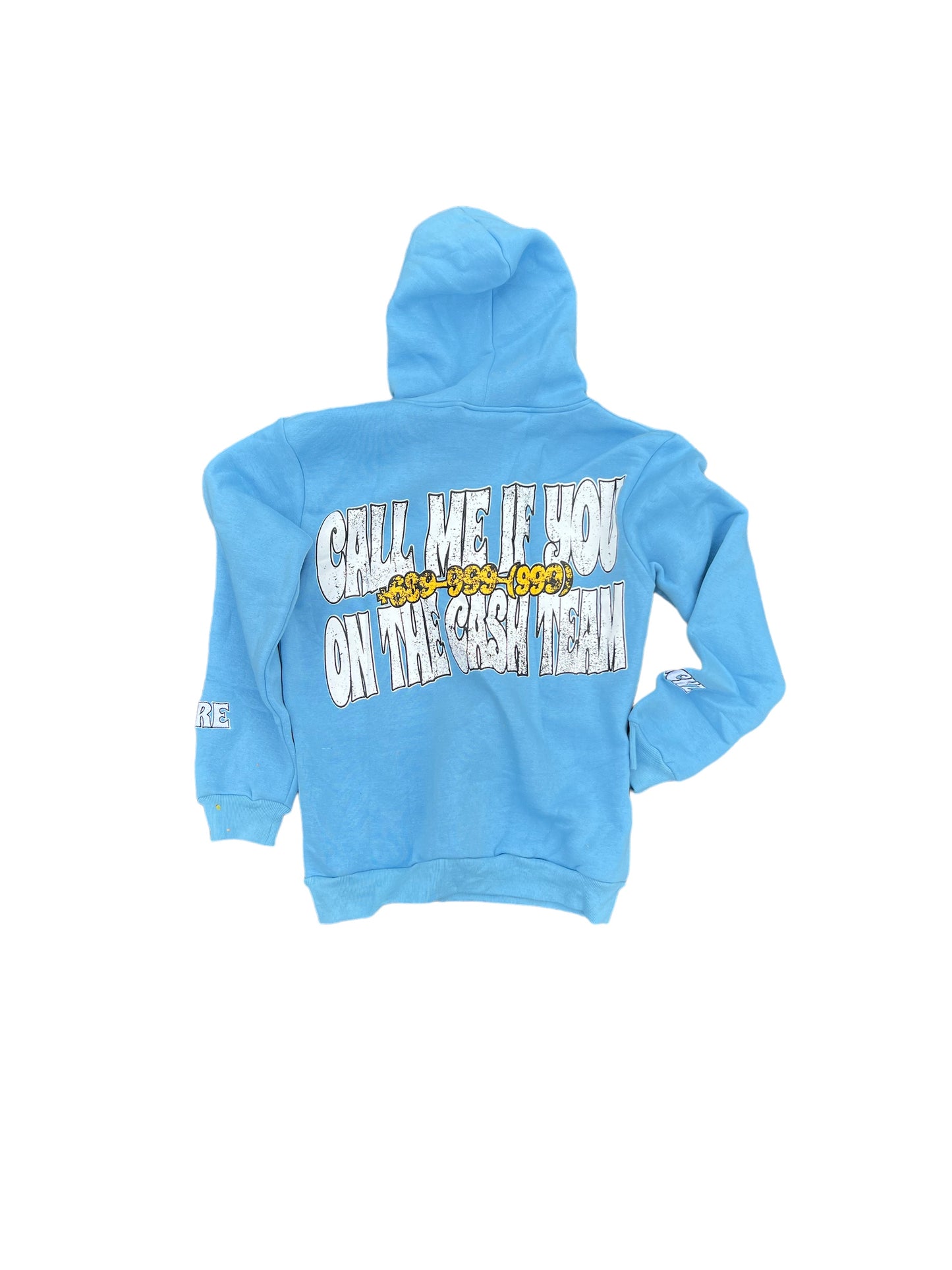 Call me if you on the Cash Team (Light blue)